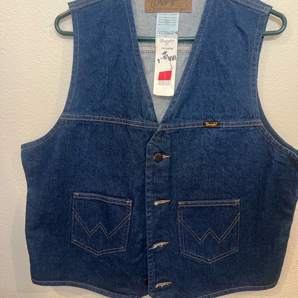 Wrangler Men's Indigo Denim Vest